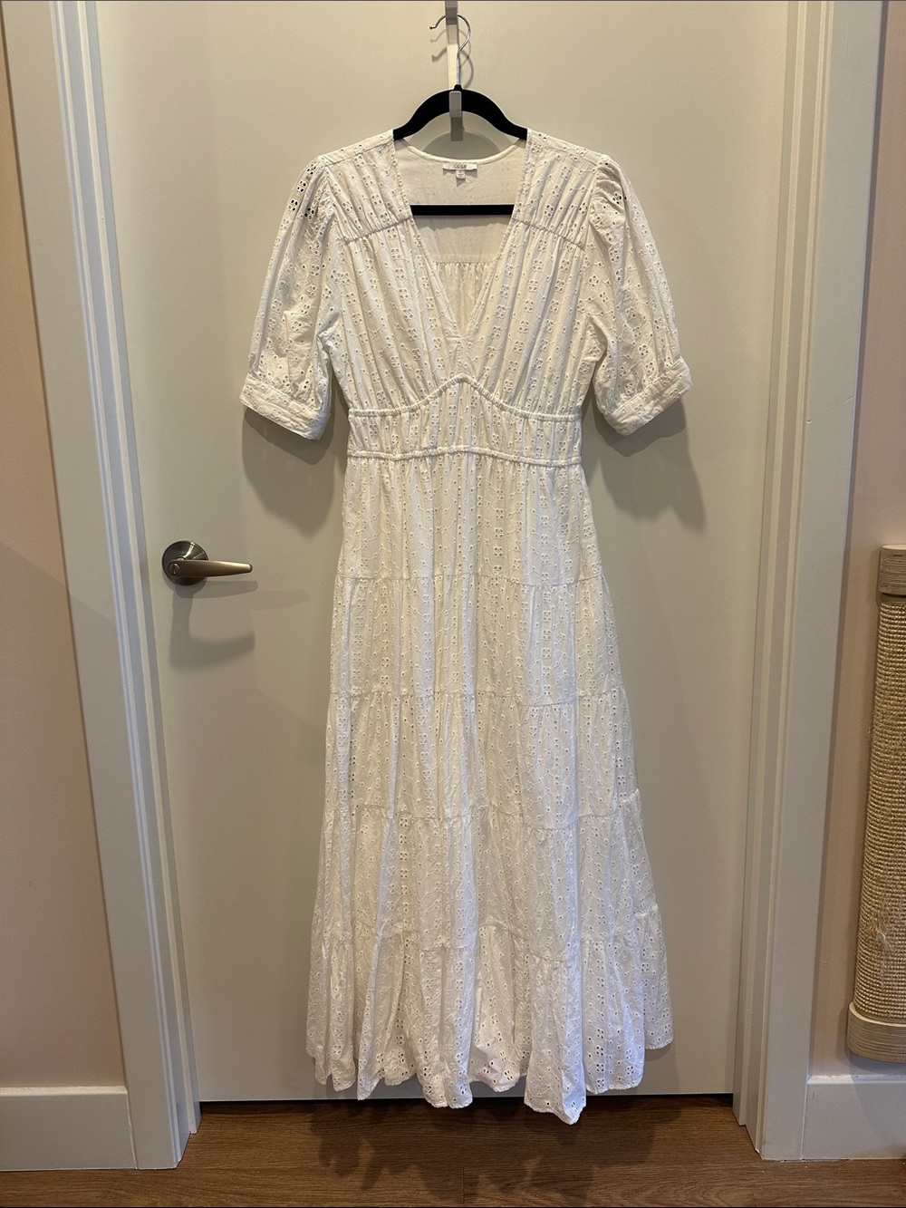 Joe's Jeans White Eyelet V-Neck Maxi Dress sz S